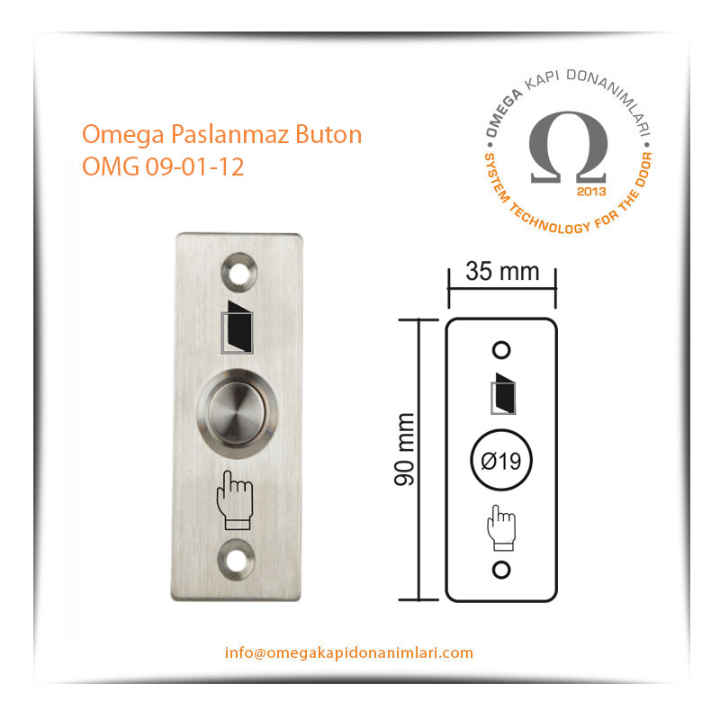 Omega Paslanmaz Buton OMG 09-01-12