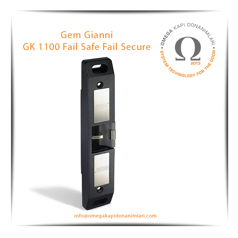 Gem Gianni GK 1100 Fail Safe Fail Secure Elektrikli Kilit Karşılığı Bas Aç