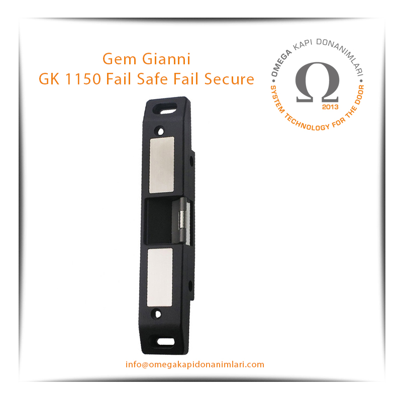 Gem Gianni GK 1150 Fail Safe Fail Secure Elektrikli Kilit Karşılığı Bas Aç