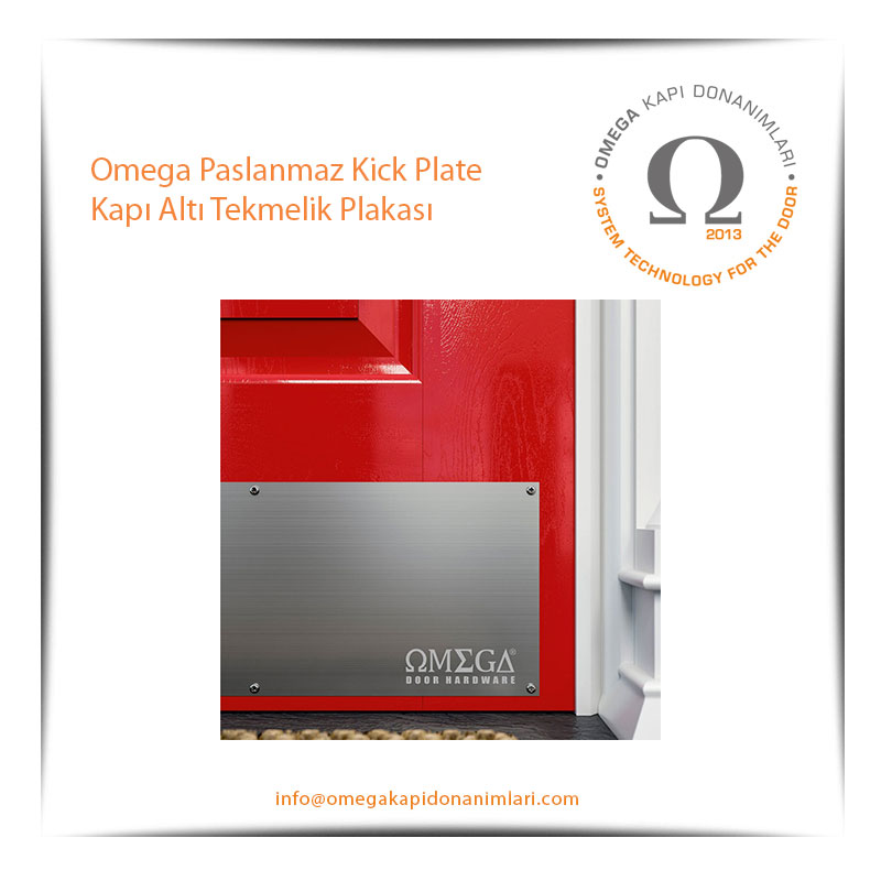 Omega Paslanmaz Kick Plate Kapı Altı Tekmelik Plakası