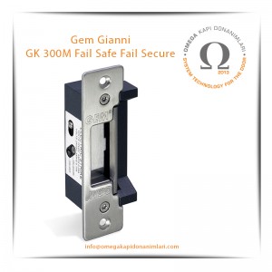 Gem Gianni GK 300M Fail Safe Fail Secure Elektrikli Kilit Karşılığı Bas Aç